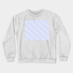 Blue and White Geometric Lines Crewneck Sweatshirt